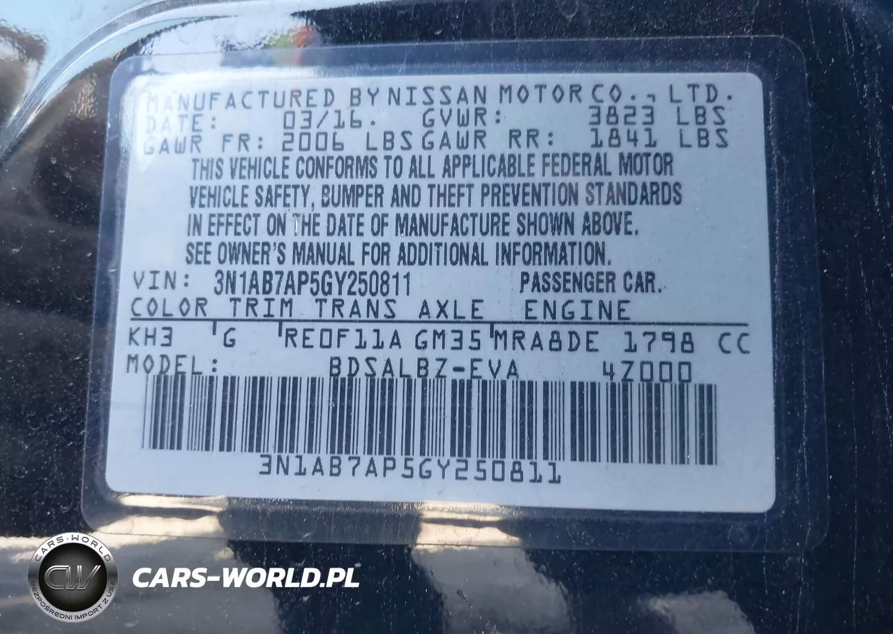 2016 Nissan Sentra S VIN:3N1AB7AP5GY250811 - 9