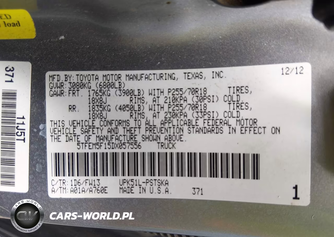 2013 Toyota Tundra Grade 4.6L V8 VIN:5TFEM5F15DX057556 - 9