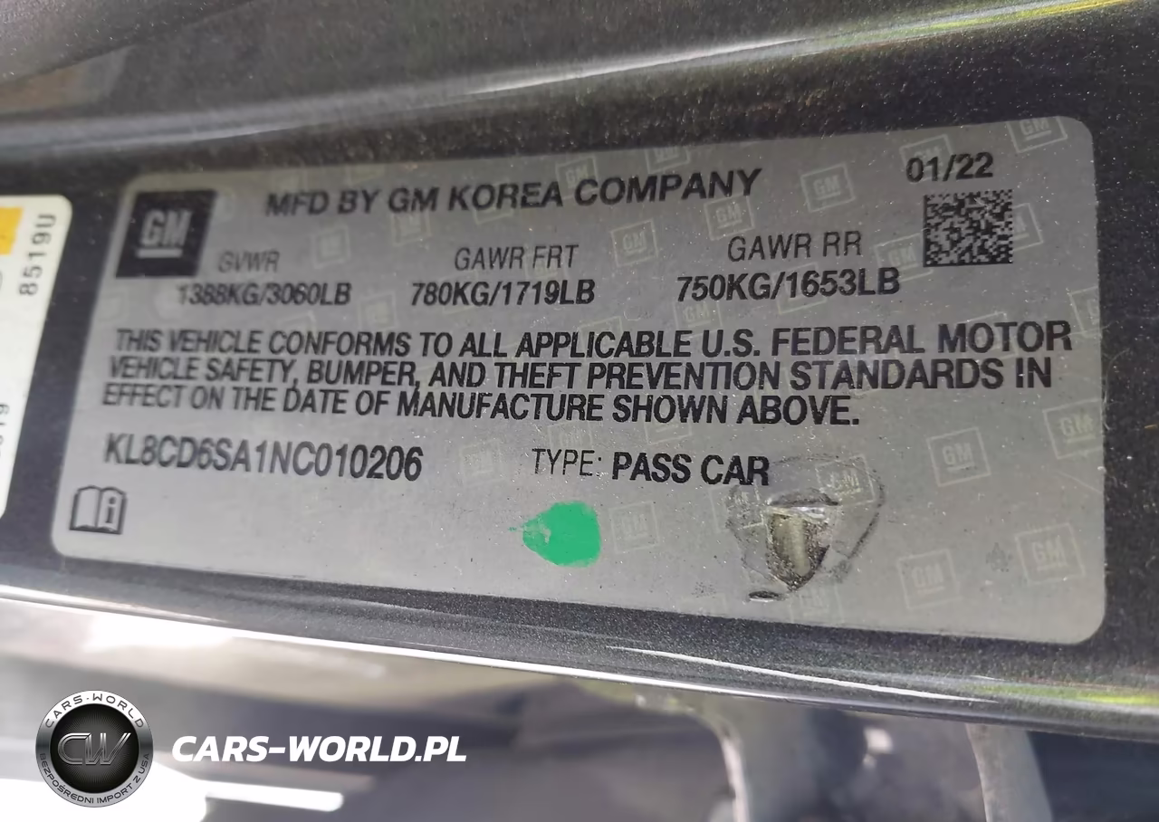 2022 Chevrolet Spark Fwd 1Lt Automatic VIN:KL8CD6SA1NC010206 - 9