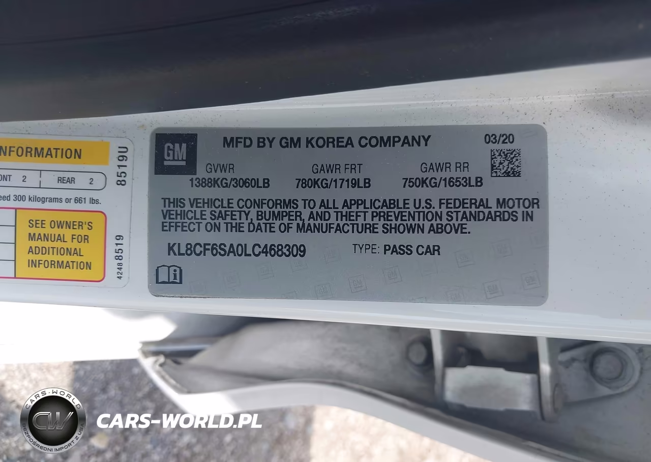 2020 Chevrolet Spark Fwd 2Lt Automatic VIN:KL8CF6SA0LC468309 - 9
