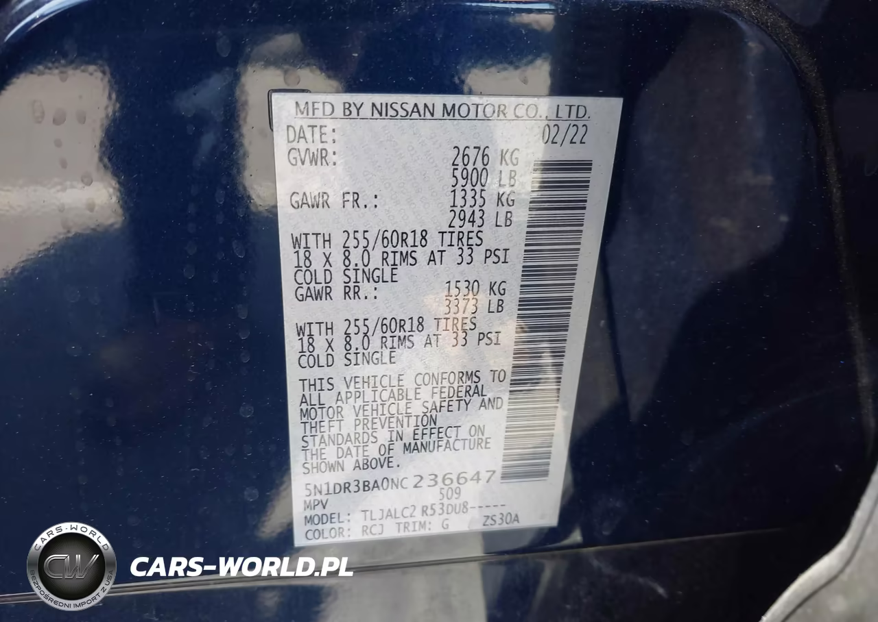 2022 Nissan Pathfinder Sv 2Wd VIN:5N1DR3BA0NC236647 - 9