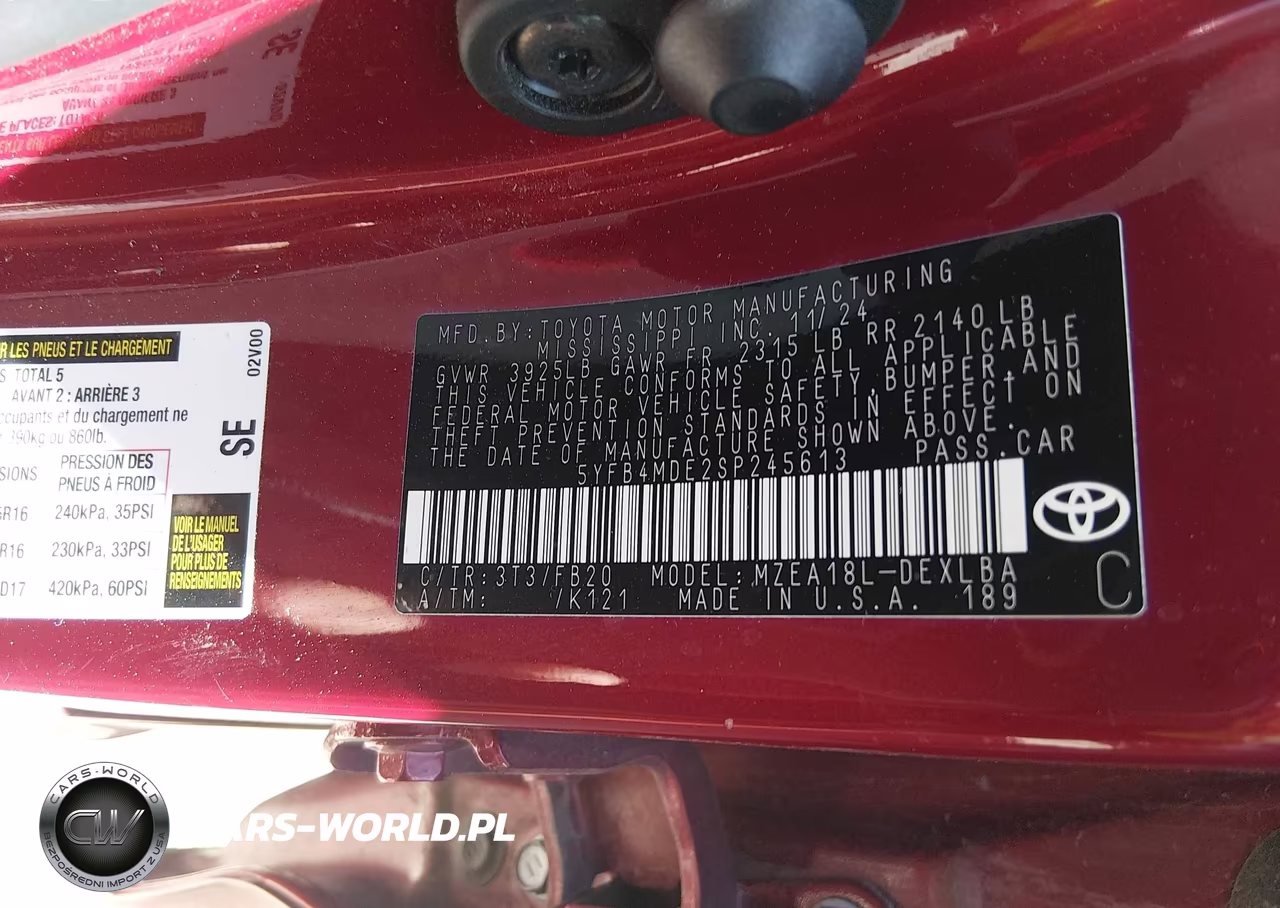 2025 Toyota Corolla Le VIN:5YFB4MDE2SP245613 - 9
