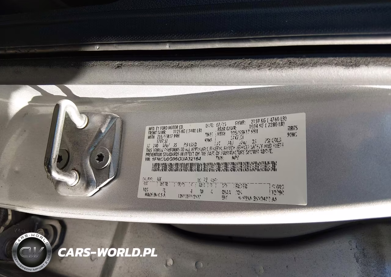 2016 Ford Escape Se VIN:1FMCU0G96GUA32164 - 9