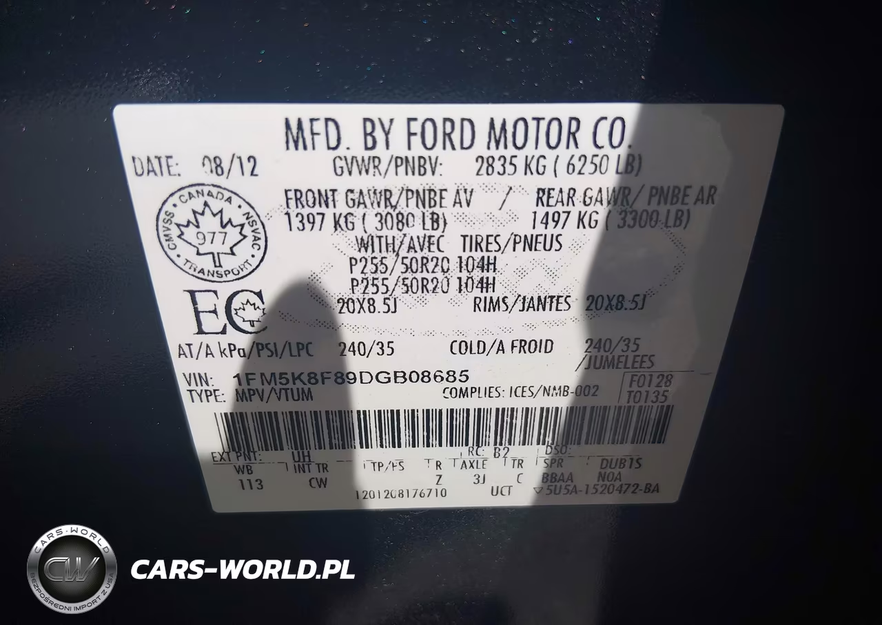2013 Ford Explorer Limited VIN:1FM5K8F89DGB08685 - 9