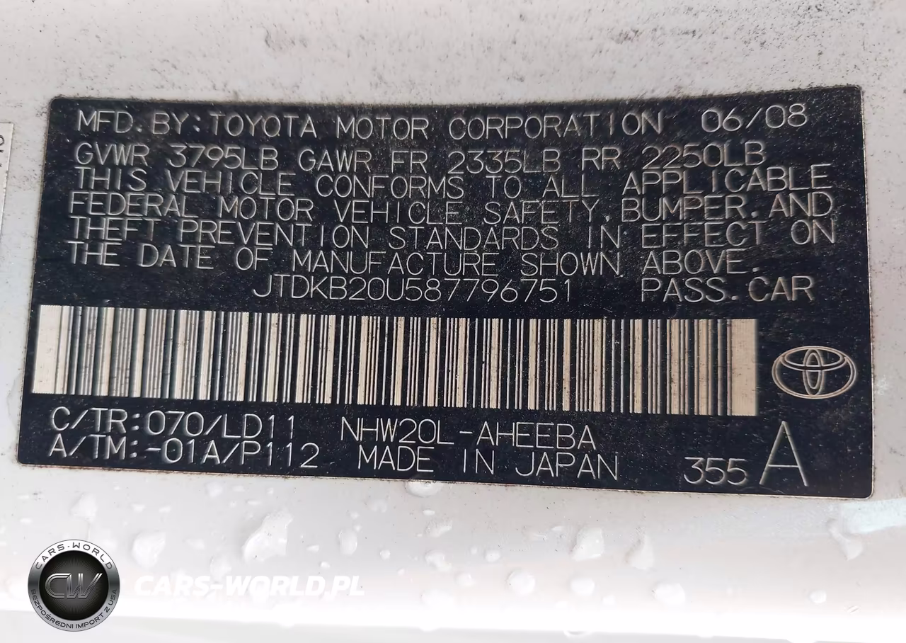 2008 Toyota Prius Touring VIN:JTDKB20U587796751 - 9