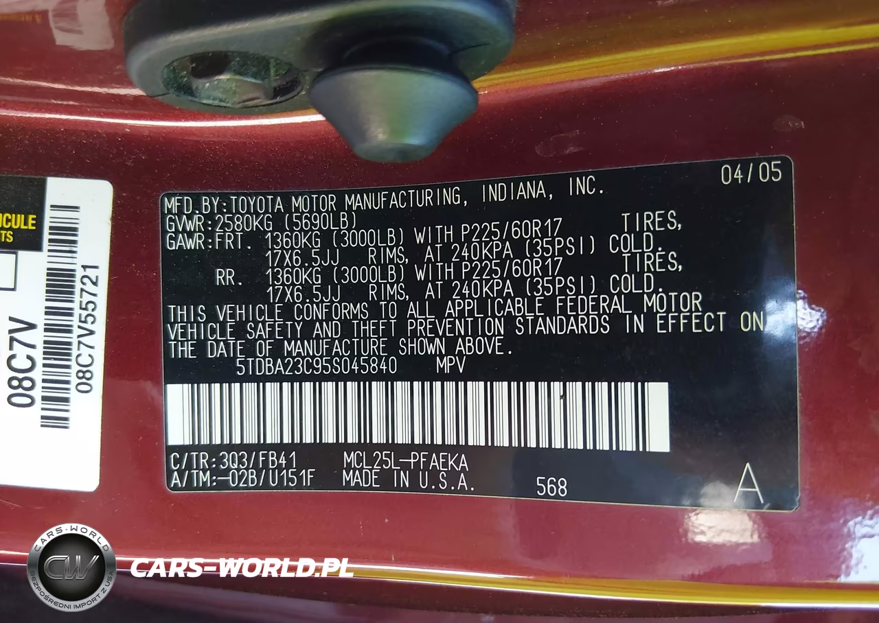 2005 Toyota Sienna Le VIN:5TDBA23C95S045840 - 9