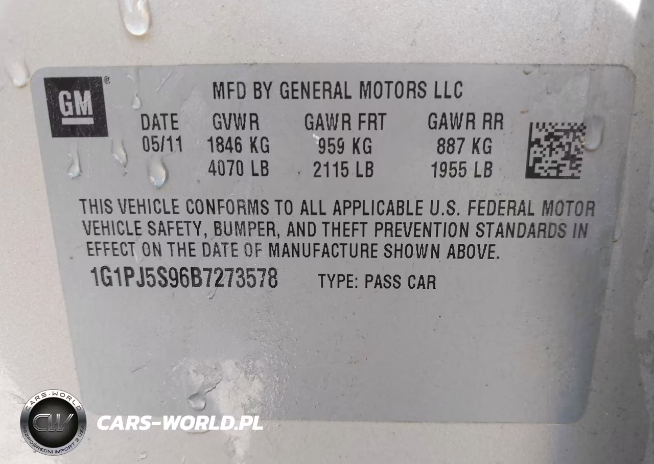 2011 Chevrolet Cruze Eco VIN:1G1PJ5S96B7273578 - 9