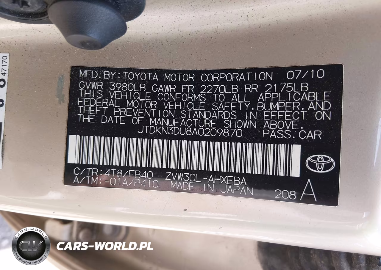 2010 Toyota Prius Ii VIN:JTDKN3DU8A0209870 - 9