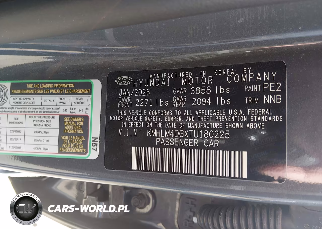 2026 Hyundai Elantra Sel Sport VIN:KMHLM4DGXTU180225 - 9