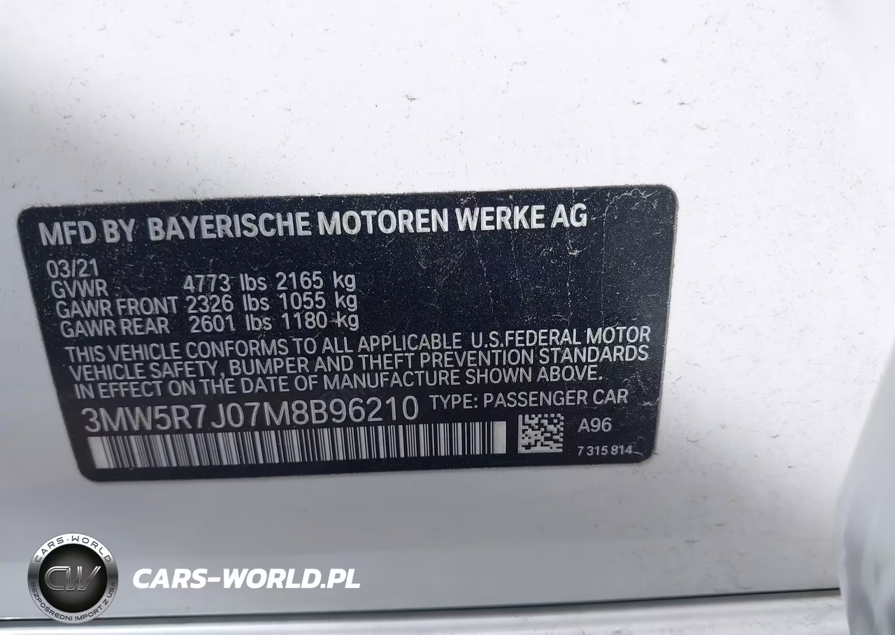 2021 BMW 330I xDrive VIN:3MW5R7J07M8B96210 - 9