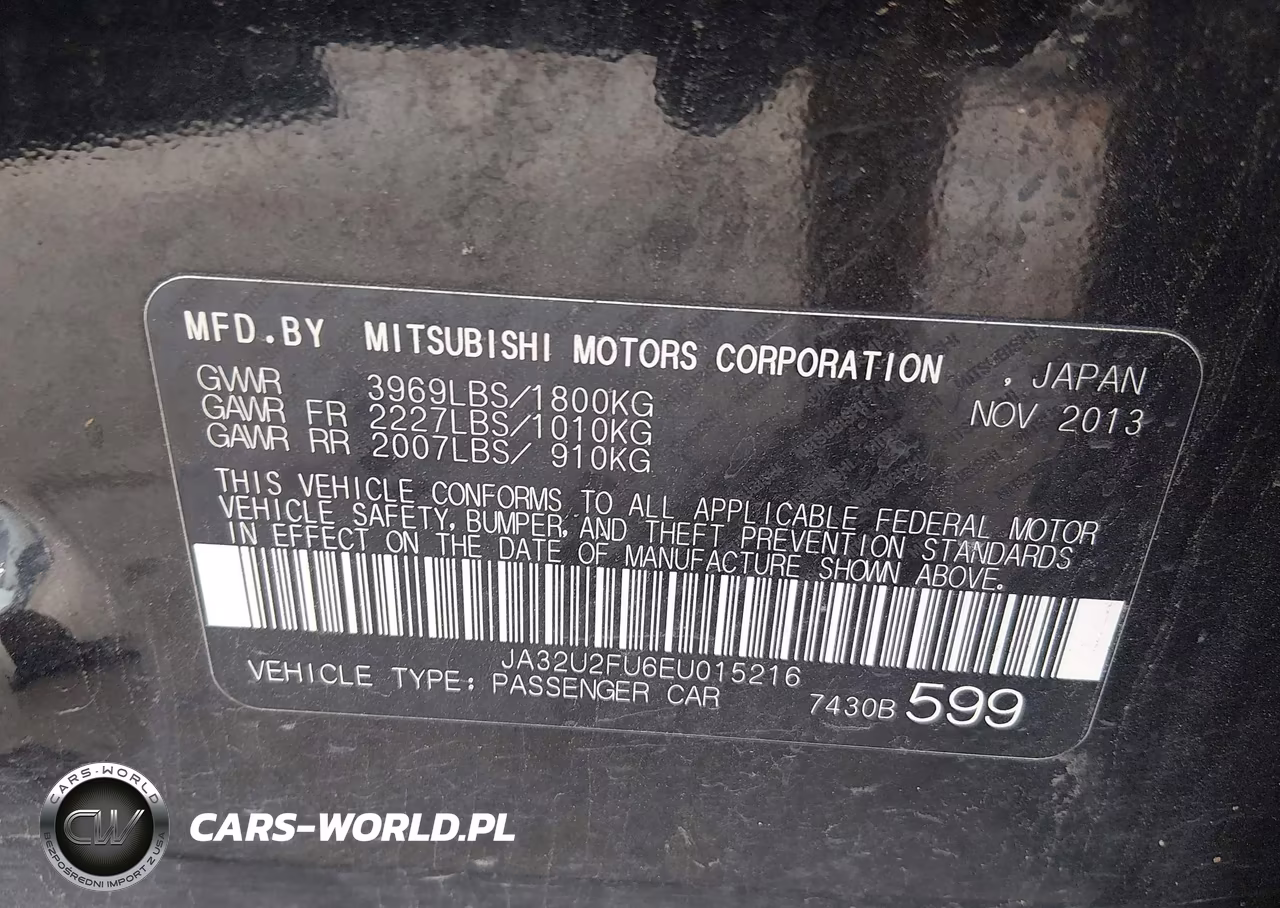 2014 Mitsubishi Lancer Es VIN:JA32U2FU6EU015216 - 9