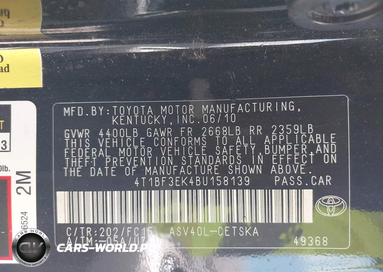 2011 Toyota Camry Se VIN:4T1BF3EK4BU158139 - 9