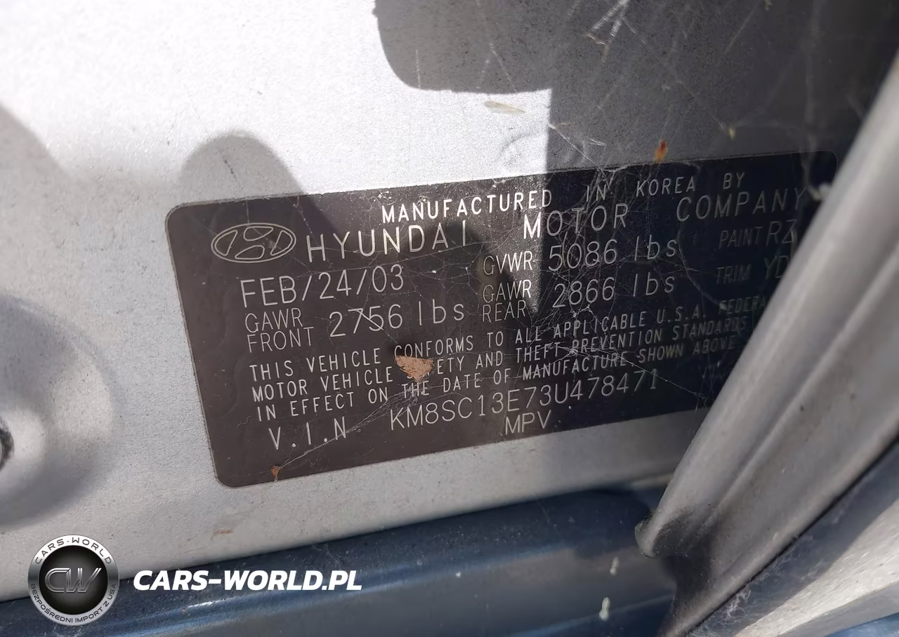 2003 Hyundai Santa Fe Gls-Lx VIN:KM8SC13E73U478471 - 9