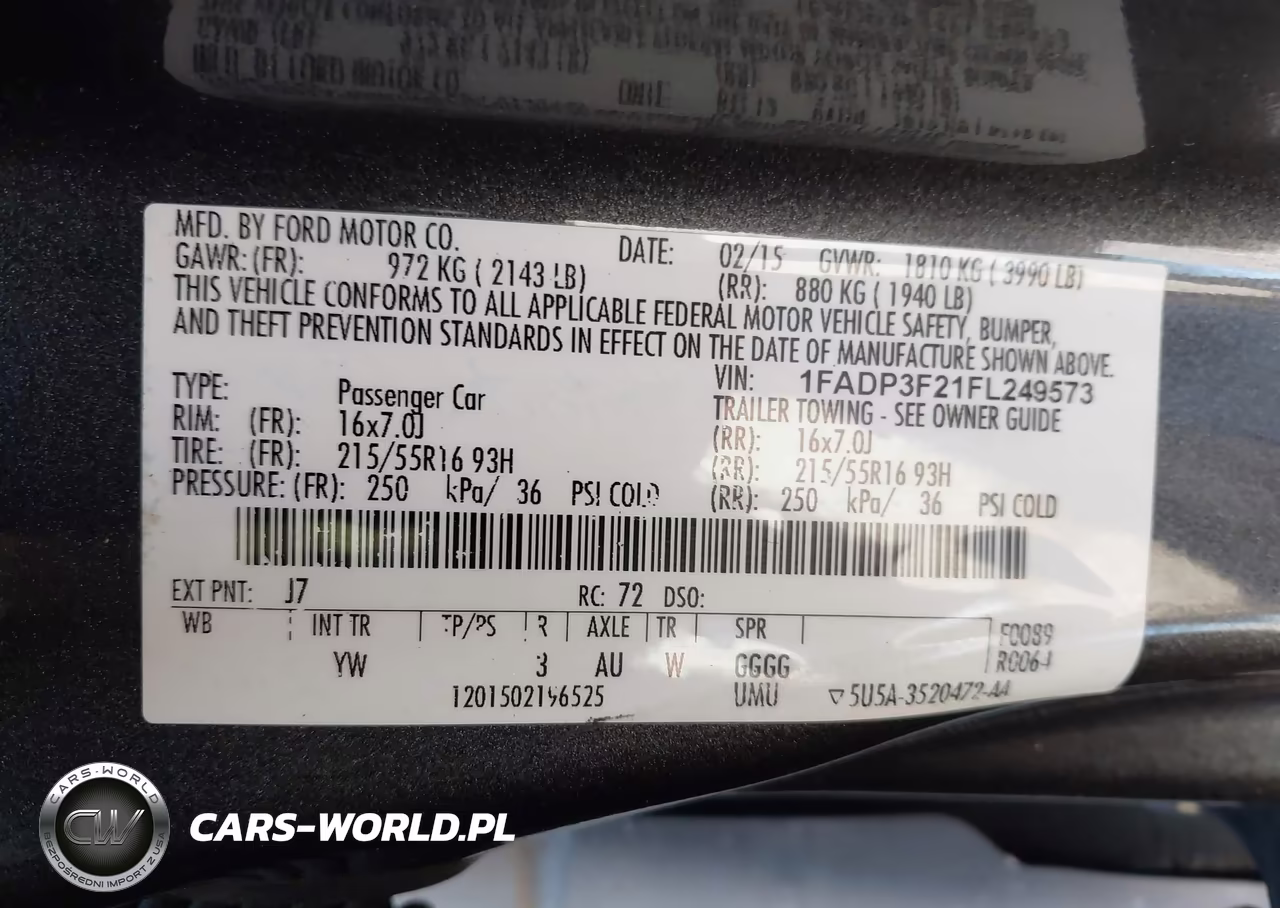 2015 Ford Focus Se VIN:1FADP3F21FL249573 - 9
