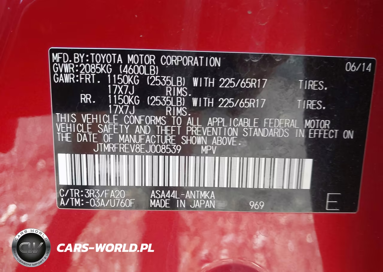 2014 Toyota Rav4 Xle VIN:JTMRFREV8EJ008539 - 9