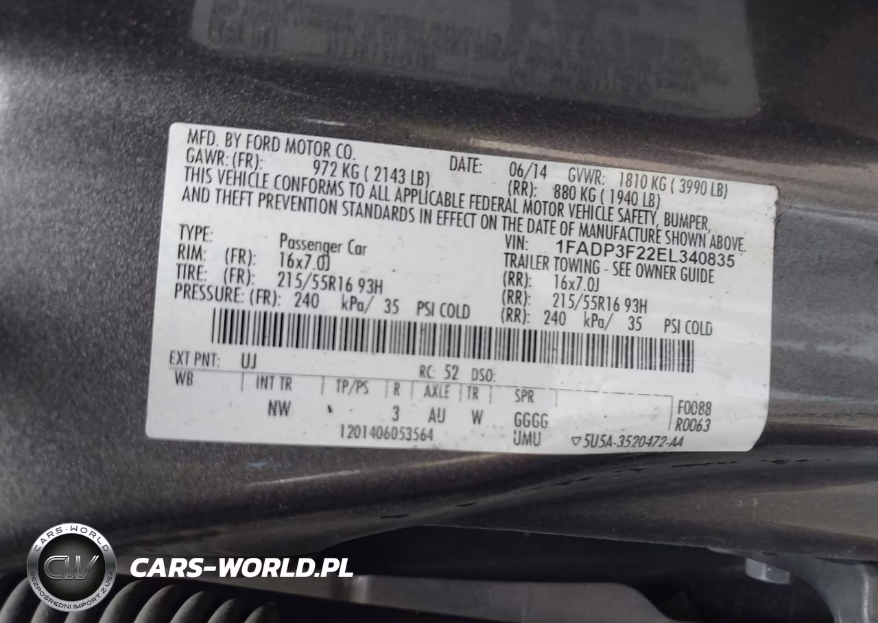 2014 Ford Focus Se VIN:1FADP3F22EL340835 - 9
