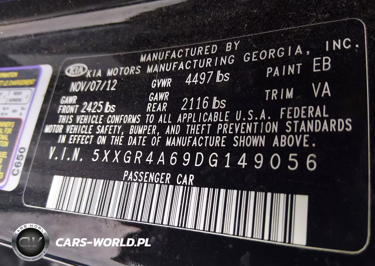2013 Kia Optima Sx VIN:5XXGR4A69DG149056 - 9