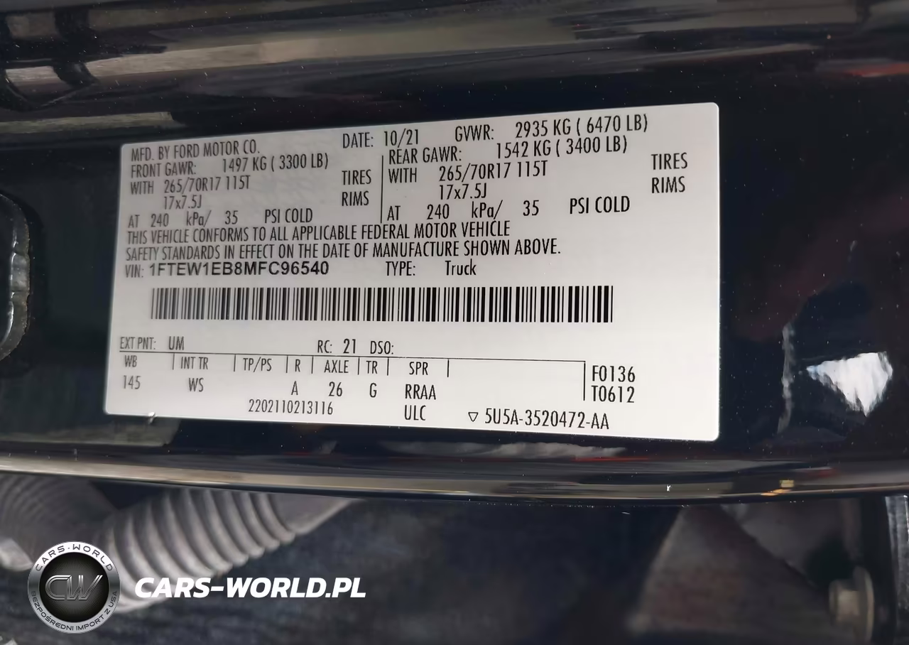 2021 Ford F-150 Xl VIN:1FTEW1EB8MFC96540 - 9