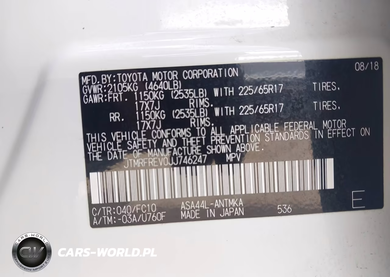 2018 Toyota Rav4 Xle VIN:JTMRFREV0JJ746247 - 9