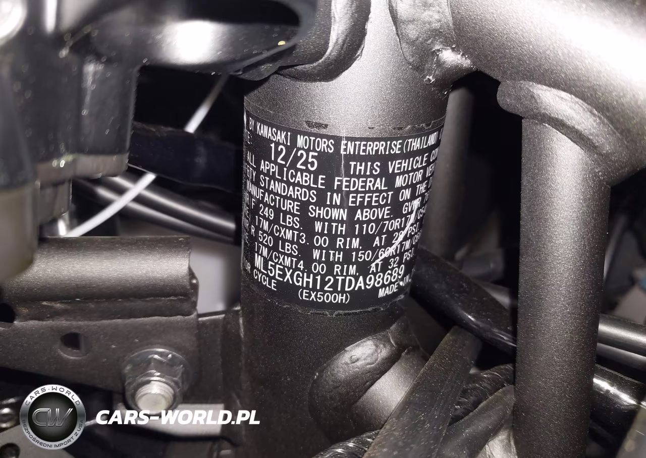 2026 Kawasaki Ex500 H VIN:ML5EXGH12TDA98689 - 10