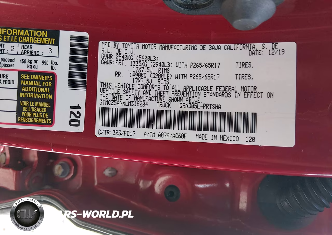 2020 Toyota Tacoma Trd Sport VIN:3TMCZ5ANXLM318204 - 9