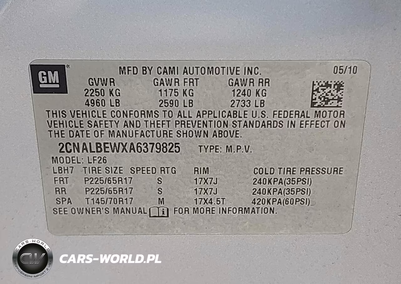 2010 Chevrolet Equinox Ls VIN:2CNALBEWXA6379825 - 9