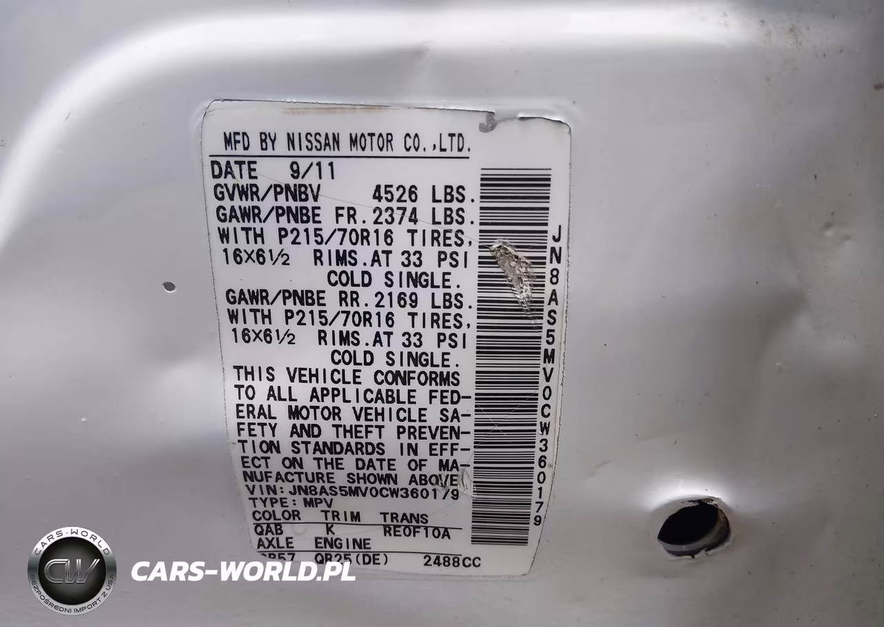 2012 Nissan Rogue S VIN:JN8AS5MV0CW360179 - 9