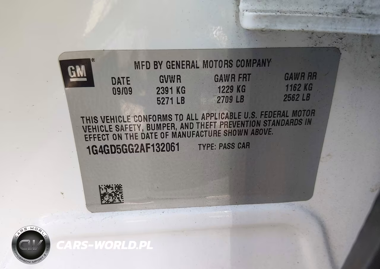 2010 Buick Lacrosse Cxl VIN:1G4GD5GG2AF132061 - 9
