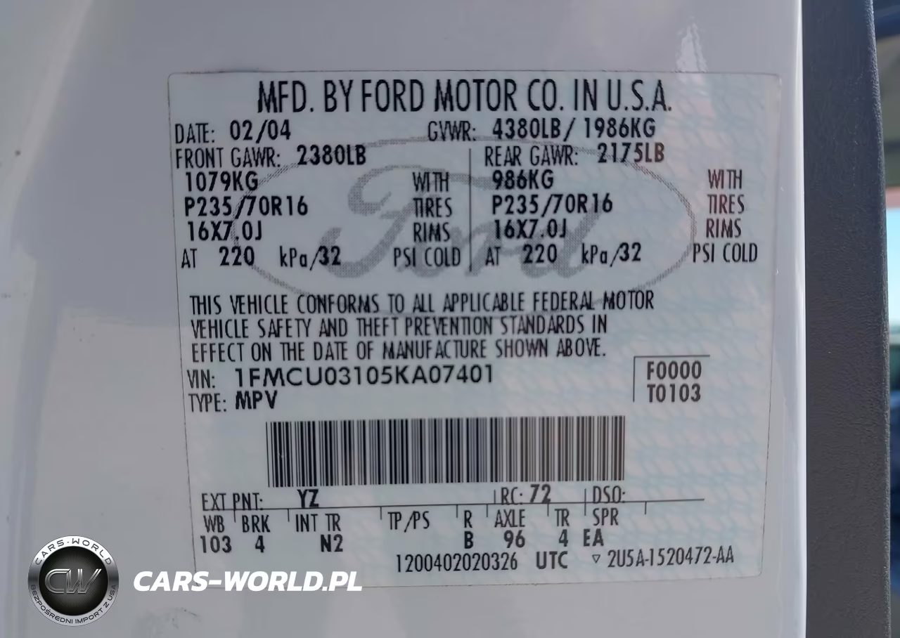 2005 Ford Escape Xlt VIN:1FMCU03105KA07401 - 9