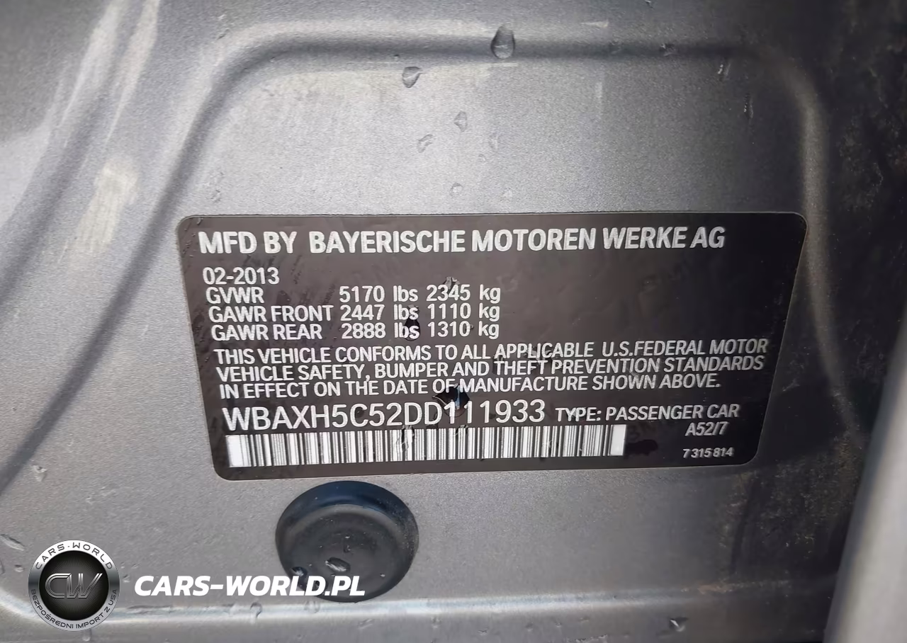 2013 BMW 528I xDrive VIN:WBAXH5C52DD111933 - 9