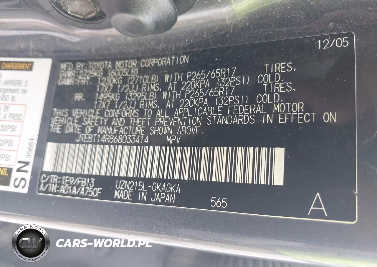 2006 Toyota 4Runner Sr5 Sport V8 VIN:JTEBT14R868033414 - 9