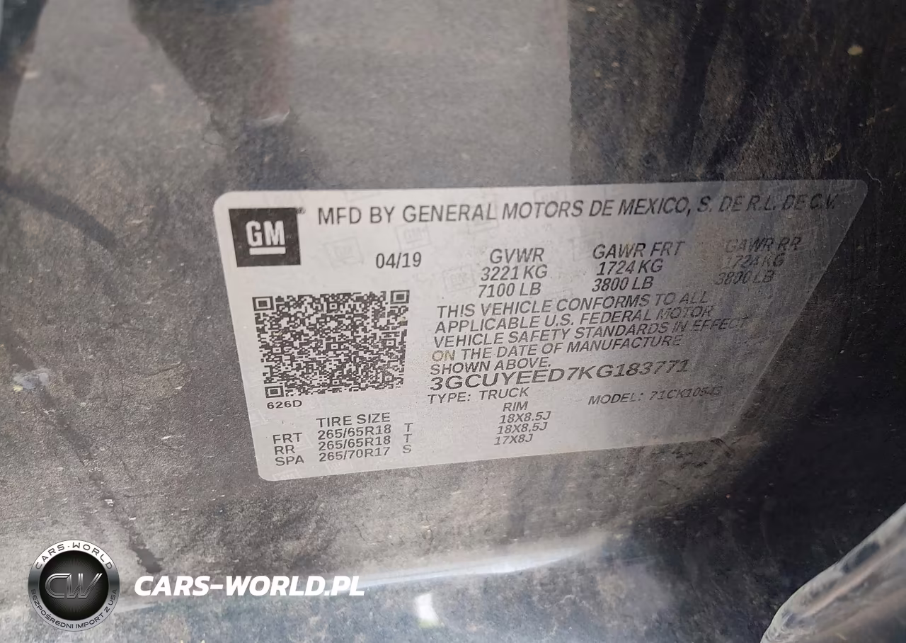 2019 Chevrolet Silverado 1500 Rst VIN:3GCUYEED7KG183771 - 9