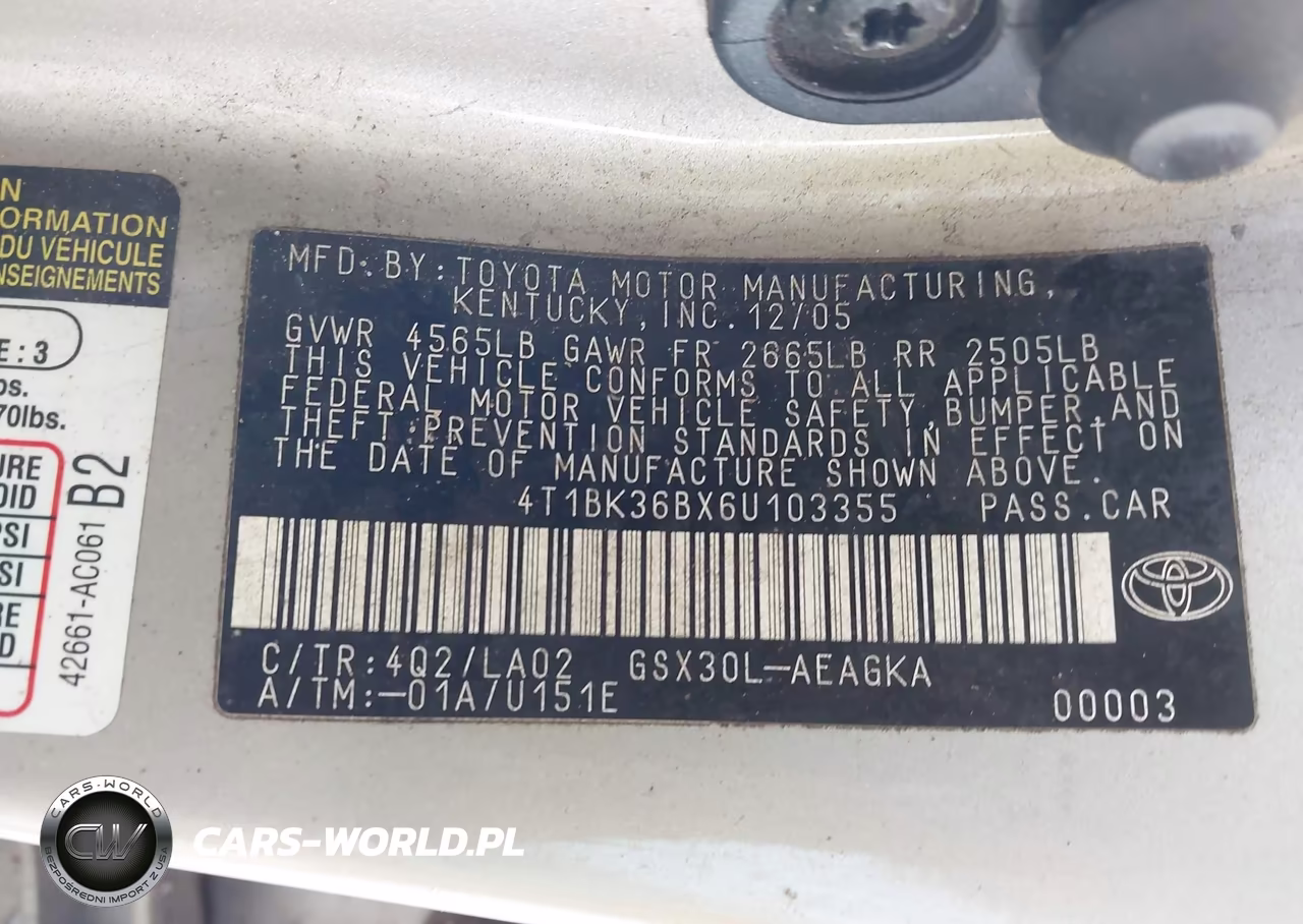 2006 Toyota Avalon Xls VIN:4T1BK36BX6U103355 - 9
