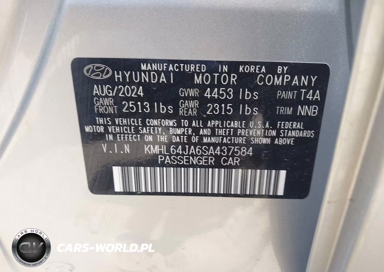 2025 Hyundai Sonata Sel VIN:KMHL64JA6SA437584 - 9