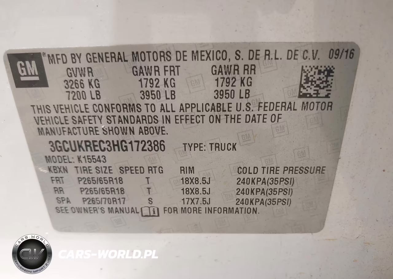 2017 Chevrolet Silverado 1500 1Lt VIN:3GCUKREC3HG172386 - 9