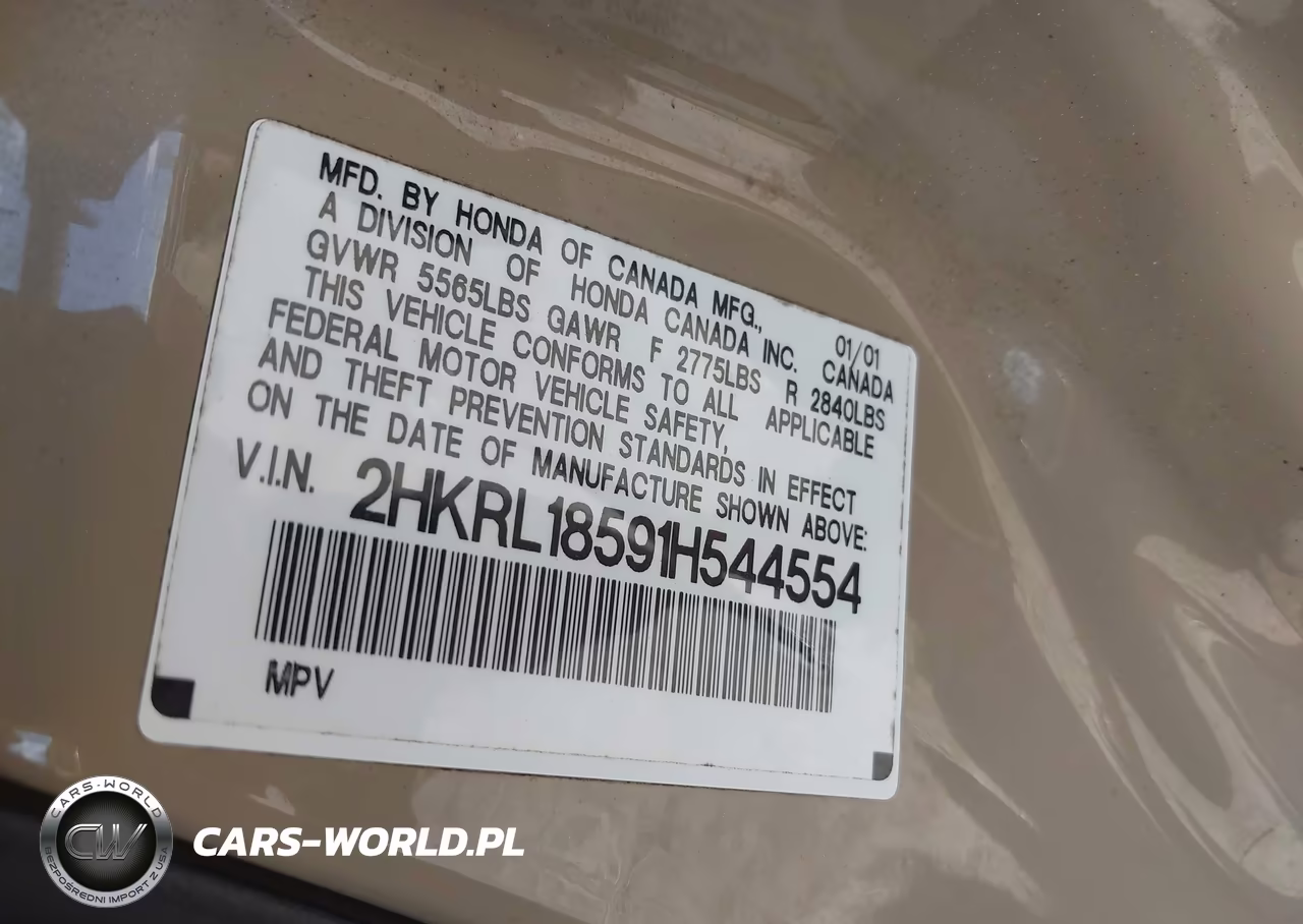 2001 Honda Odyssey Lx VIN:2HKRL18591H544554 - 9