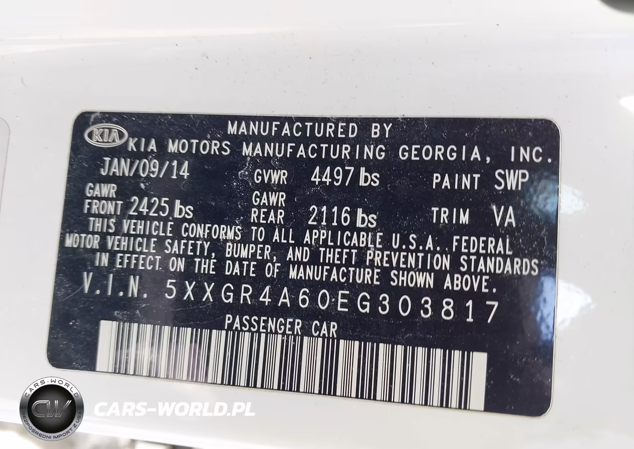 2014 Kia Optima Sx Turbo VIN:5XXGR4A60EG303817 - 9