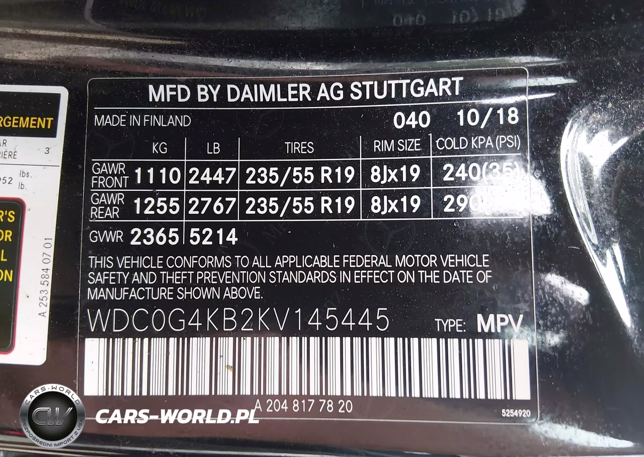 2019 Mercedes-Benz Glc 300 4Matic VIN:WDC0G4KB2KV145445 - 9