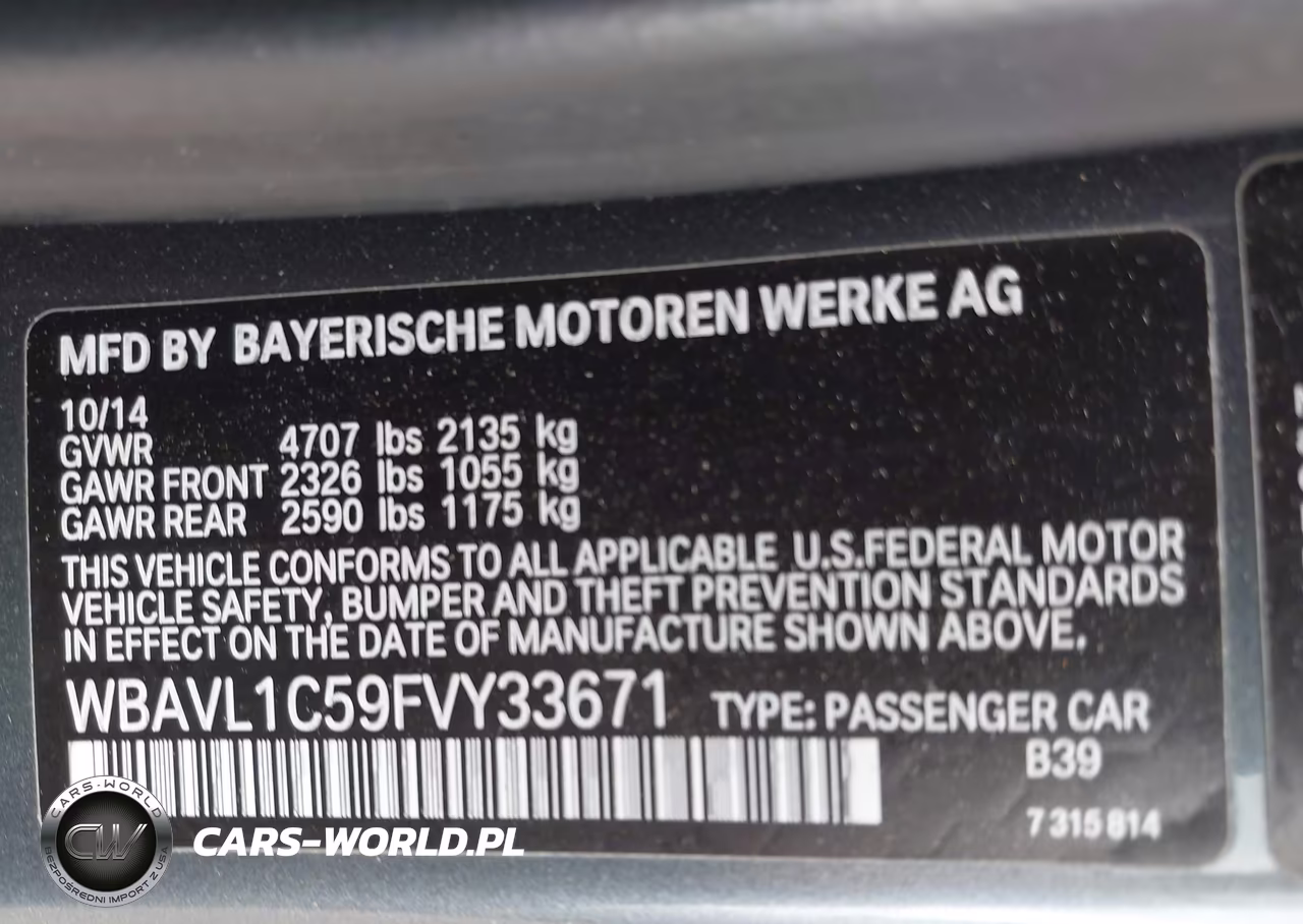 2015 BMW X1 xDrive28I VIN:WBAVL1C59FVY33671 - 9