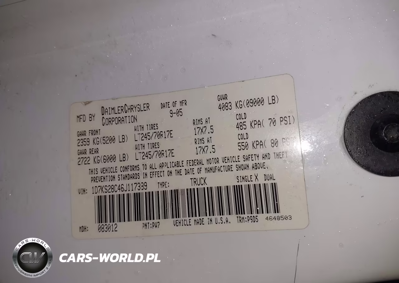 2006 Dodge Ram 2500 St VIN:1D7KS28C46J117389 - 9