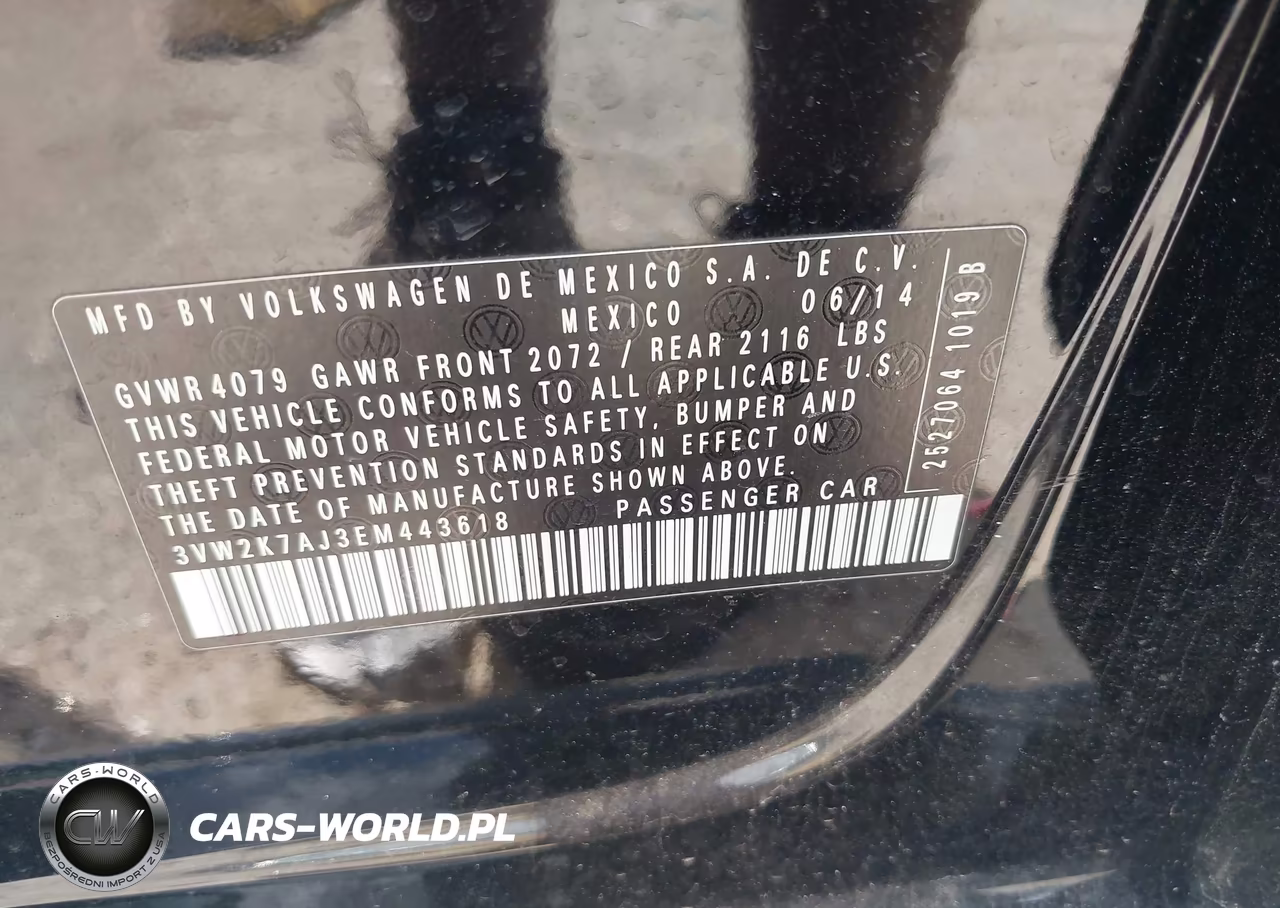 2014 Volkswagen Jetta 2.0L S VIN:3VW2K7AJ3EM443618 - 9