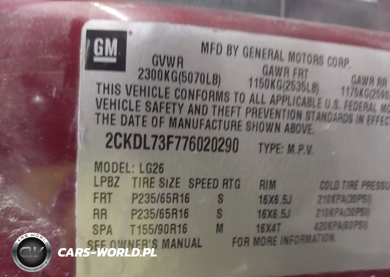 2007 Pontiac Torrent VIN:2CKDL73F776020290 - 9