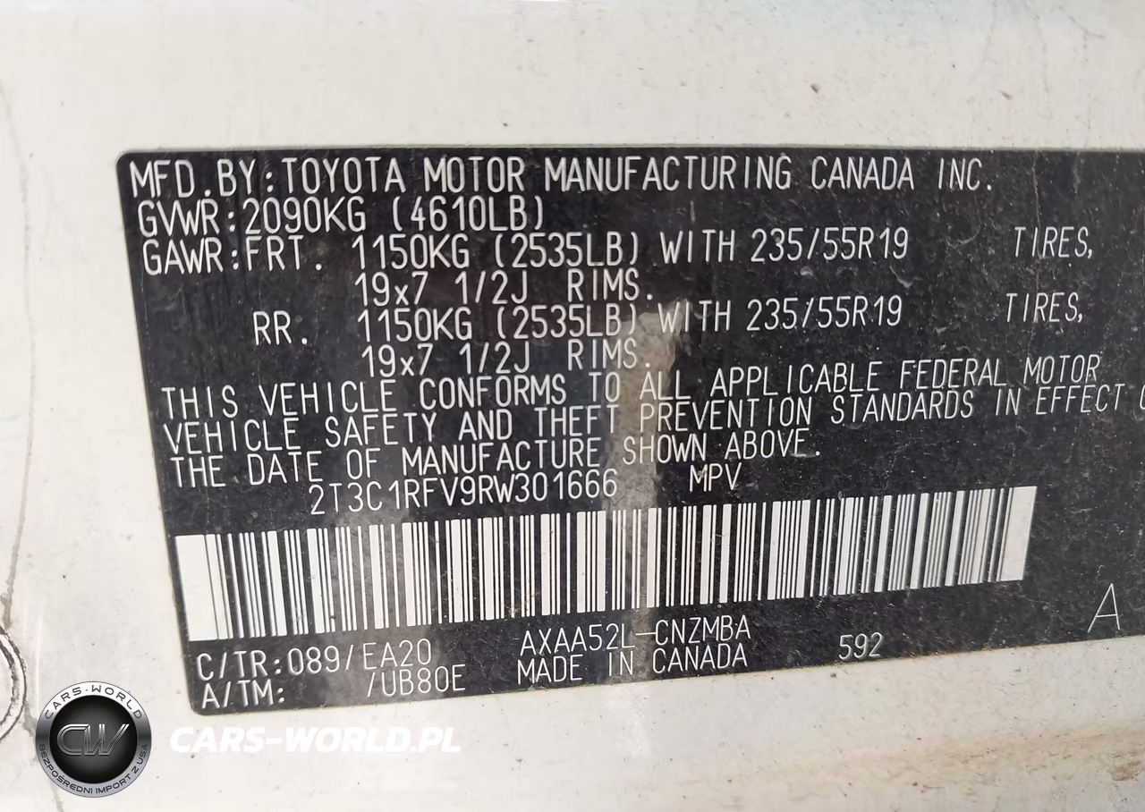 2024 Toyota Rav4 Xle Premium VIN:2T3C1RFV9RW301666 - 9