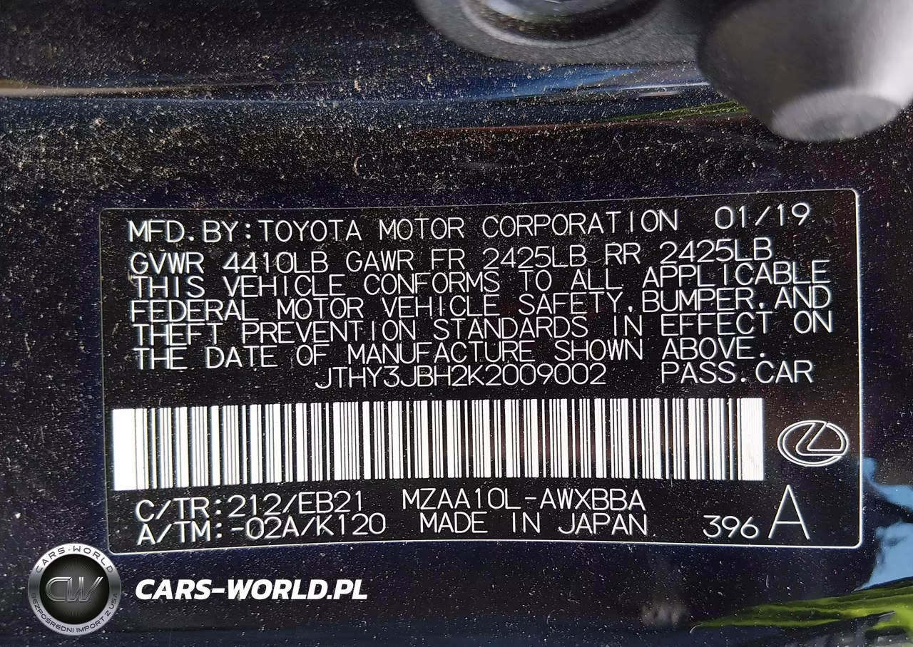 2019 Lexus Ux 200 F Sport VIN:JTHY3JBH2K2009002 - 9