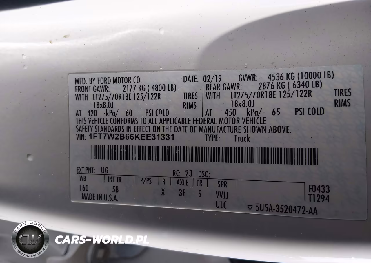 2019 Ford F-250 Lariat VIN:1FT7W2B66KEE31331 - 9
