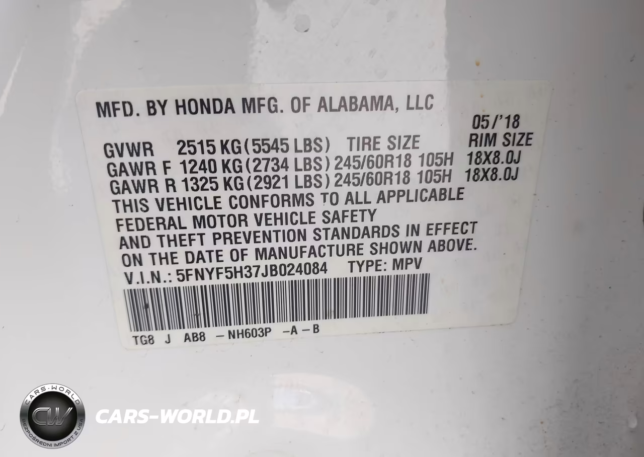 2018 Honda Pilot Ex VIN:5FNYF5H37JB024084 - 9