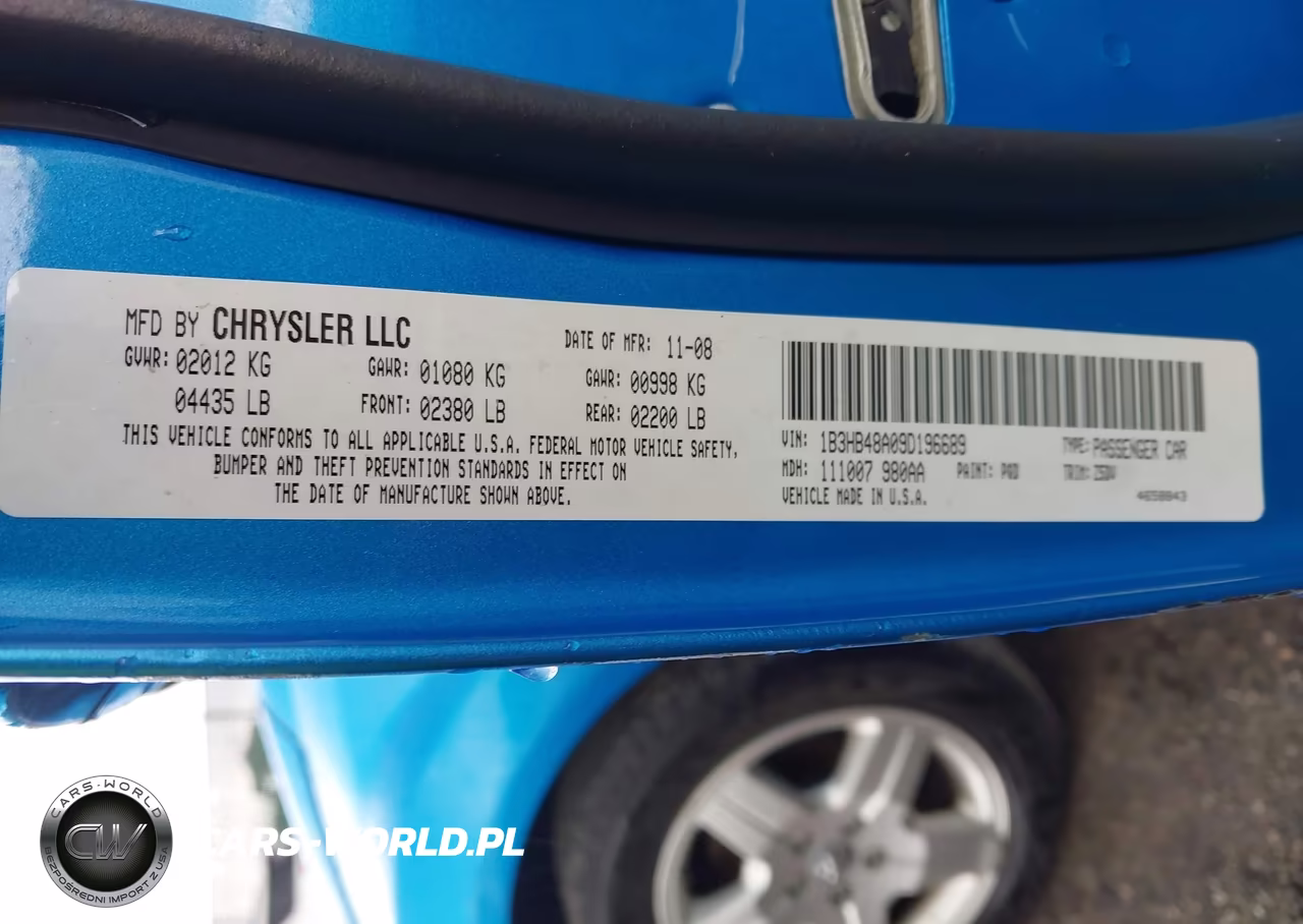 2009 Dodge Caliber Sxt VIN:1B3HB48A09D196689 - 9