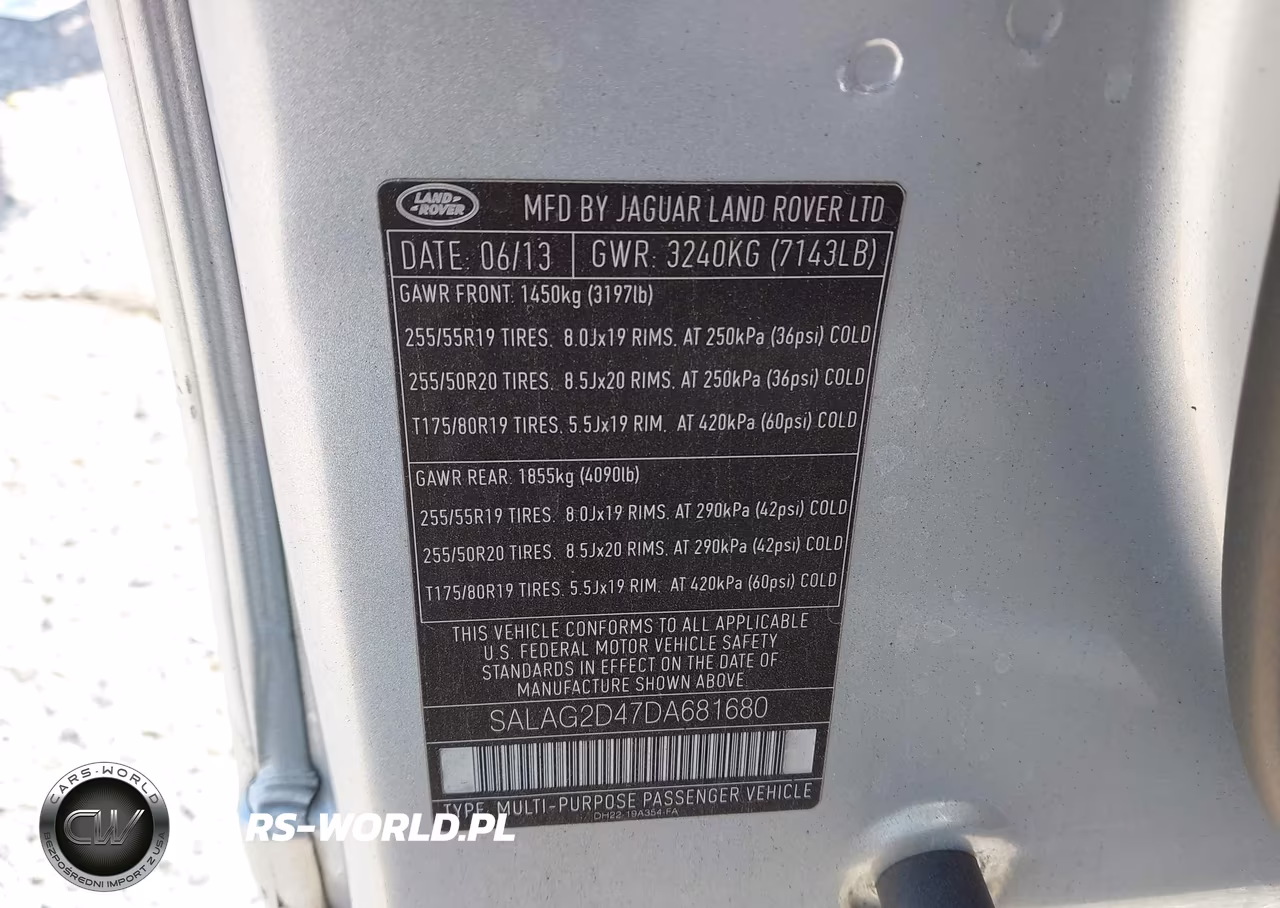 2013 Land Rover Lr4 VIN:SALAG2D47DA681680 - 9