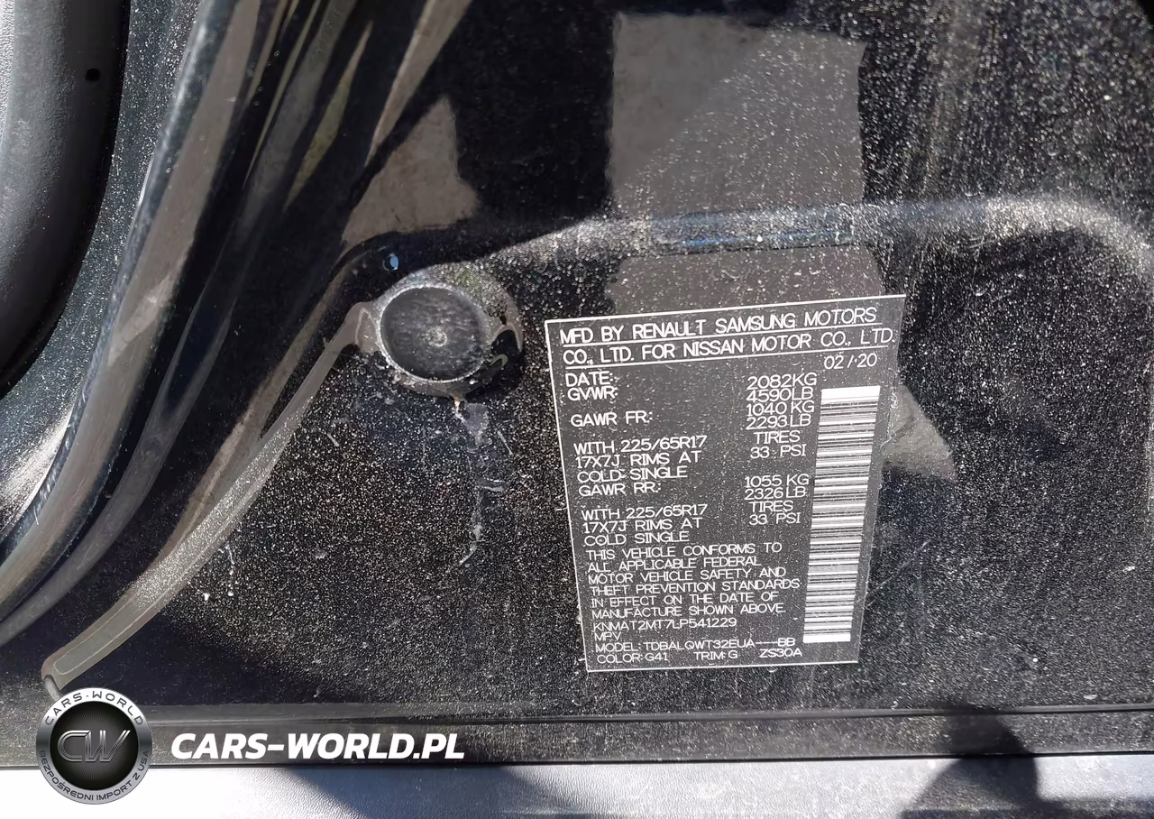 2020 Nissan Rogue Sv Fwd VIN:KNMAT2MT7LP541229 - 9
