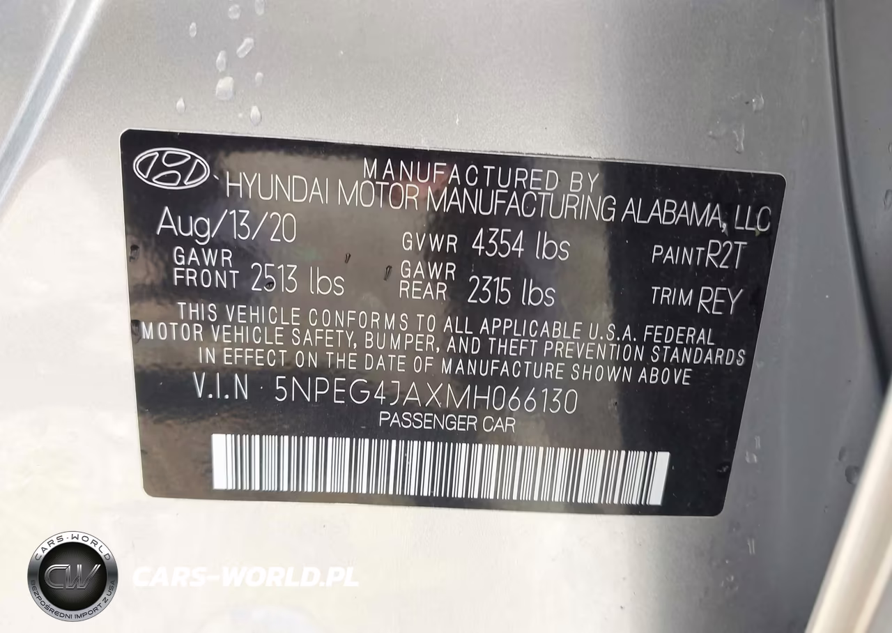 2021 Hyundai Sonata Se VIN:5NPEG4JAXMH066130 - 9